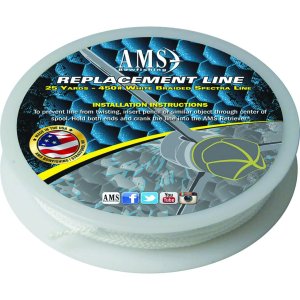 AMS L27-25 Spectra Line White 450 lb 25 Yards