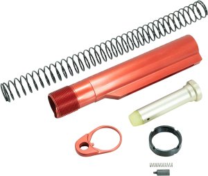 Timber Creek ARBTKR Buffer Tube Kit Red Anodized AR-15/AR-10