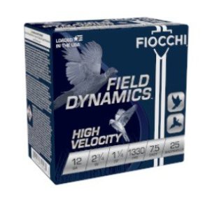 Fiocchi 12 Gauge 2.75" 1.25 oz. #7.5 High Velocity Shotshells