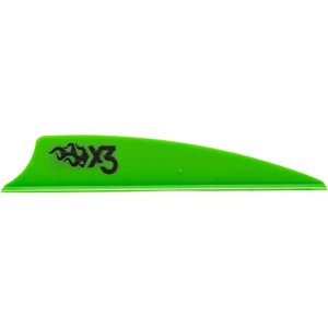 Bohning X3 Vanes Neon Green 2.25 in. 100 pk. Archery Field & FITA Lightweight Heat Vane Material