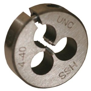 Brownells Round Wire Gauge Carbon Die 13/16 Diameter 4-40 Thread