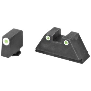 AmeriGlo GL329 Optic Sight Set Glock XL Tall Green Tritium White Outline