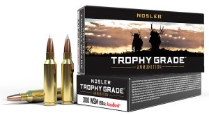 Nosler 60063 Trophy Grade Hunting 300 WSM 180 gr AccuBond 20 Per Box/ 10 Cs