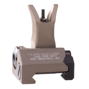 Troy SSIG-FBS-FMFT-00 Flip-Up Front Sight 1.34" Aluminum Dark Earth
