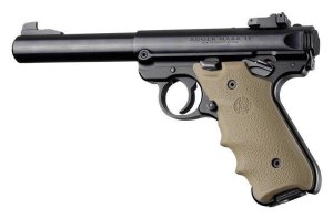 Hogue 79003 Rubber Grip with Finger Grooves Flat Dark Earth 8.10 In
