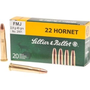 Sellier & Bellot SB22HA 22 Hornet 45gr 2346fps FMJ 20rd Box