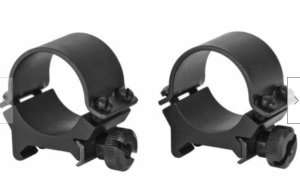 Weaver Sure Grip Scope Ring Set 1" Medium Quick Detach Matte Black 49163