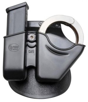 Fobus CU9 Handcuff/Mag Pouch for 9mm Double Stack, OWB Paddle Holster
