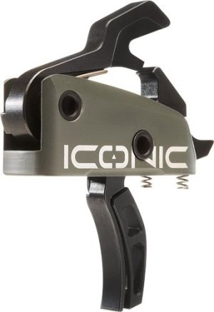 Rise Armament T22GRN Two-Stage Curved Trigger 2lb Green