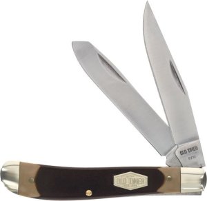 Old Timer 1187296 Gunstock Trapper Knife 2-Blade 3.1" Stainless Steel