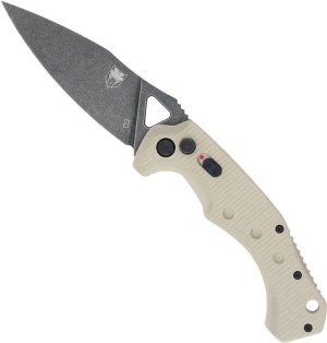 CobraTec TANAFRYK Ryker 3.75" D2 Steel Blade, Tan G10 Handle Knife