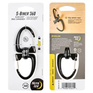Nite-Ize S-Biner 360 SlideLock Dual Carabiner Stainless Steel