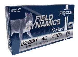 Fiocchi 22250HVB 22-250 Rem 40gr V-Max 20rd Box