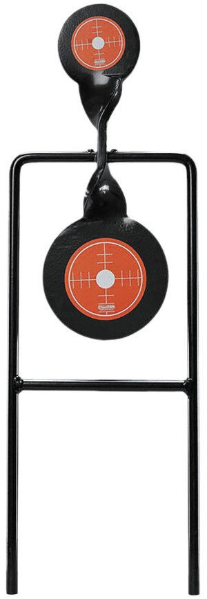 Champion 40875 Double Gong Spinner Target 3"/4.7" Steel Black/Orange