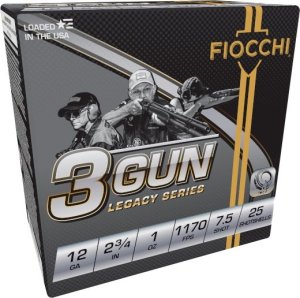 Fiocchi 3 Gun Match Shotshells 12ga 2-3/4 1oz 1170 fps #7.5 25/ct