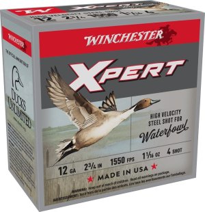 Winchester Ammo WEX124 Super X Xpert High Velocity 12 Gauge 2.75" 1 1/16 oz 1550 fps 4 Shot 25 Bx/10 Cs