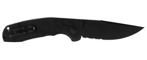 SOG-Tac BL/PS 3.5" D2 Black Scales Automatic Knife