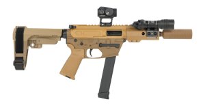 Shark Coast Tactical SCC8127CAFDE-S Creepy Andrew 9mm Luger 30+1 Polymer SB Tactical SBA3 Brace