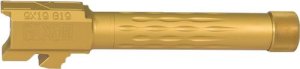 Faxon GB910N19LGQ-T-TiN Glock 19 Barrel 9mm Flame Fluted Threaded TiN