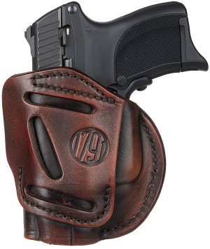 1791 Gunleather 4WH-3-VTG-R 4-Way Holster Vintage Brown RH Size 3