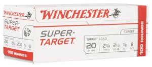 Winchester Super-Target 20 Gauge 2.75" 7/8 oz 1200 fps 8 Shot Ammo