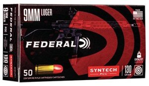 Federal AE9SJPC1 American Eagle Syntech PCC 9mm 130gr TSJ 50 Rounds