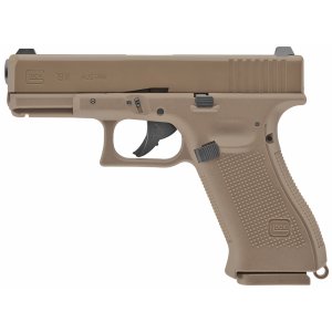 Umarex Glock 2255212 G19X CO2 Airgun, .177 BB, 18+1 Capacity, Coyote Polymer Frame, Tan Finish