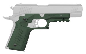 Recover Tactical CC3H-03 OD Green Grip & Rail System for 1911 Full Size