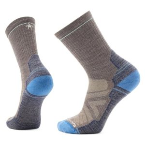 Smartwool SW001614P311 Men's Hike Light Cushion Crew Socks Taupe-laguna Blue