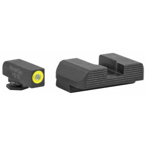 AmeriGlo GL-701 Night Sight, Green Tritium Front, Black Serrated Rear