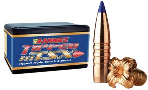 Barnes Bullets 30274 Tipped TSX .270 Caliber, .277 Diameter, 110gr Boat-Tail, 50 Rounds Box, High Accuracy