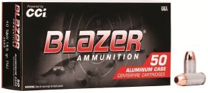 CCI 3589 Blazer Handgun 40 S&W 165 gr Total Metal Jacket (TMJ) 50 Per Box/ 20 Cs