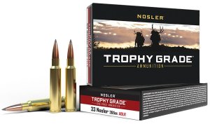 Nosler Trophy Grade Long Range 33 Nosler 265 Grain Brass 20 Rounds