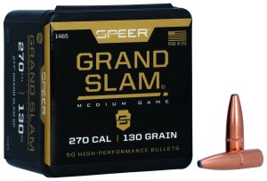 Speer 1465 Grand Slam 270 Caliber 130gr Soft Point Bullets 50/Box