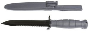 Glock Field Knife 7 In Blade Gray Polymer Handle Sawback