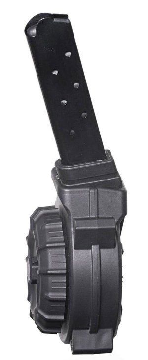 ProMag DRMA31 30rd Drum Magazine 9mm Luger Black DuPont Zytel Polymer