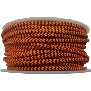 Stiff Braided Polyester D-Loop Material, Neon Orange, 1m
