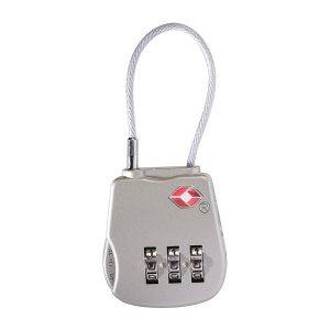 Pelican Gray TSA Lock w/Steel Cable - TSA Accepted Combination Lock