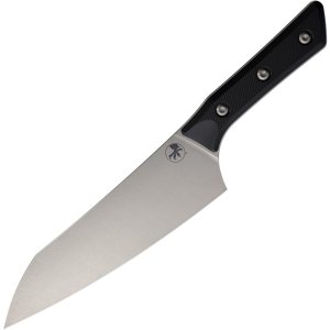 Microtech 3000-10BK 8 In Chef Knife SE Stonewash Black G-10 Handle