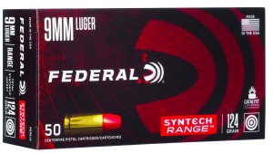 Federal American Eagle 9mm Luger 124Gr Syntech Jacket 50CT Ammo (AE9SJ2)