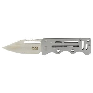 SOG Cash Card SOG-EZ1-CP 2.75 In Clip Point 8Cr13MoV Silver