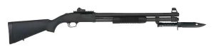 Mossberg 50771 590A1 Tactical SPX 12 Gauge 3" 8+1 20" Parkerized Heavy-Walled Barrel Black Rec with Ghost Ring Rear Sight Black Synthetic Stock Right Hand Includes Bayonet Lug