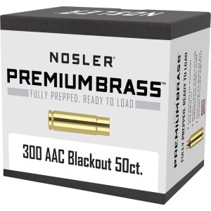 Nosler 45123 Custom Brass .300 Blackout, 50ct, New, Unprimed, Prepped, Weight-Sorted, USA Origin