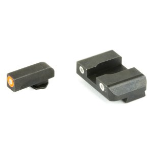 AmeriGlo GL241 Custom Classic Sight Set Glock Green Tritium Orange Outline