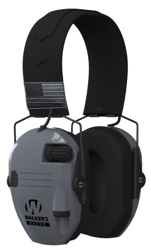 Walker's GWPRSEMPATGY Razor Patriot 23 dB Electronic Earmuff Gray