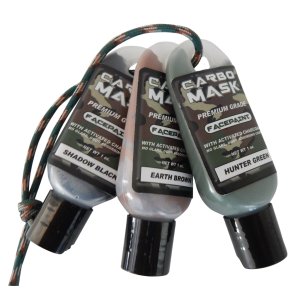 Carbomask 310134 Face Paint Black Green Brown 1oz 3 Pack Water-Based