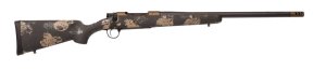 Christensen Arms 8010619300 Ridgeline FFT, Lightweight 22" Carbon Fiber Wrapped Barrel, Burnt Bronze Cerakote, 4-Round Internal Magazine, Trigger Tech, Green/Black/Tan Stock