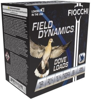Fiocchi Dove & Target Loads 12 ga. 2.75 in. 1 1-8 oz. 8 Shot 25 rd.