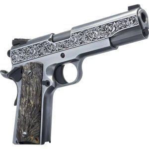 Dickinson LLC DKSN45OBP Adam 1911 Ottaman Full Size 45 ACP 8+1 5" Black Barrel, Steel B Serrations Slide, Steel Frame w/Beavertail