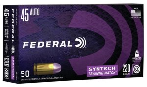 Federal AE45SJ2 45 ACP 230 Grain Total Synthetic Jacket 50 Rounds